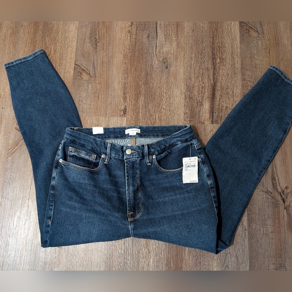 Good American Good Waist Skinny High Rise Crop Jean Size 15, NWT - Picture 2 of 8